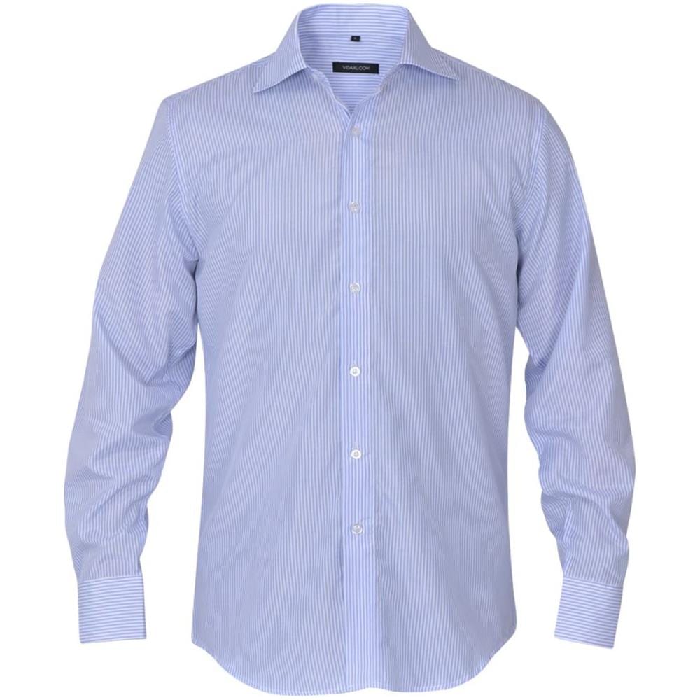 Camicia Uomo Business Bianca E Azzurra A Righe Taglia S - Foto 2