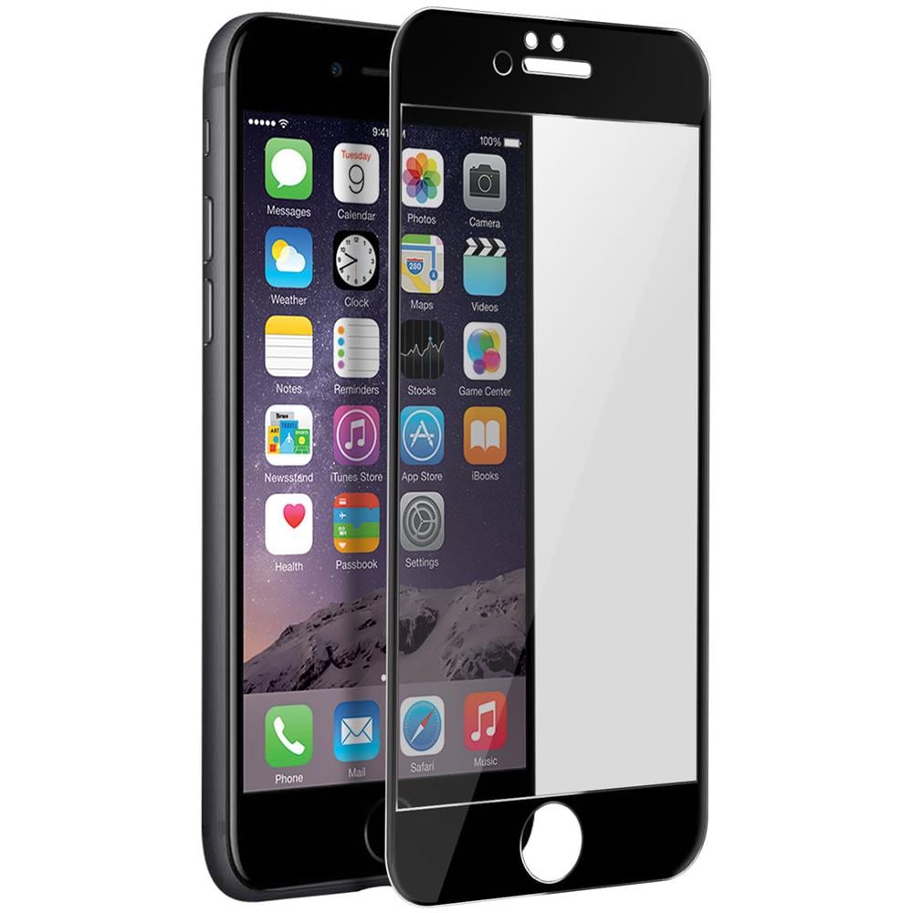 Pellicola Schermo Iphone 6/6s Vetro Temperato Smussato Trasparente Bordo Nero - Foto 5
