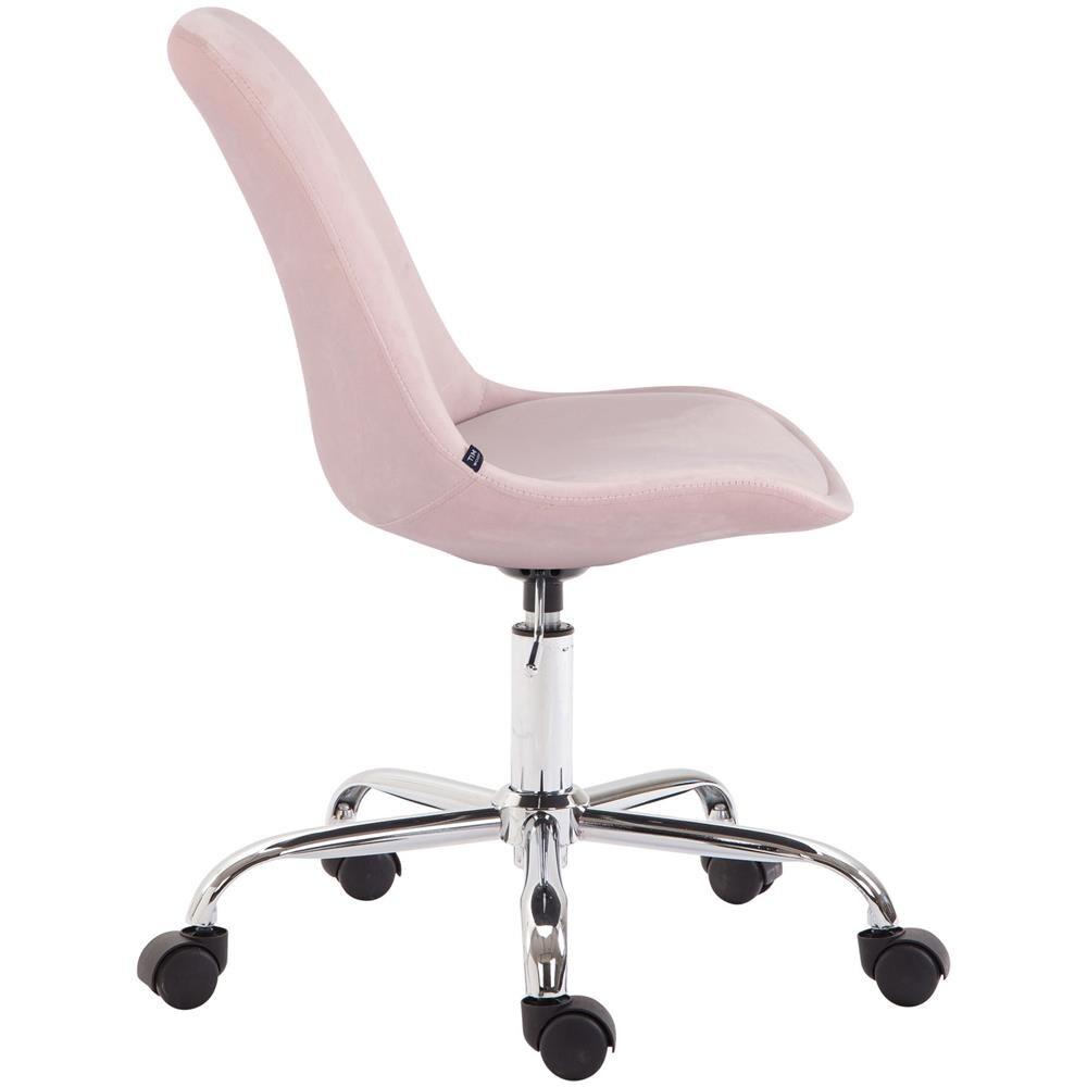 Sedia Ufficio Tulip Toulouse in Velluto I Sedia Scrivania Girevole E Regolabile I Sedia Studio in Metallo, Carico Max 136 kg Rosa - Foto 2