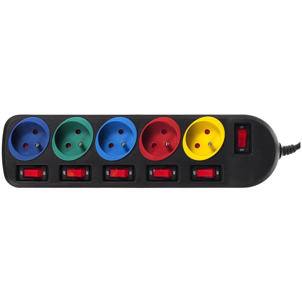 Prolunga Multipresa 5 Prese Con Interruttori Energy Mce204m 250vac - Foto 2