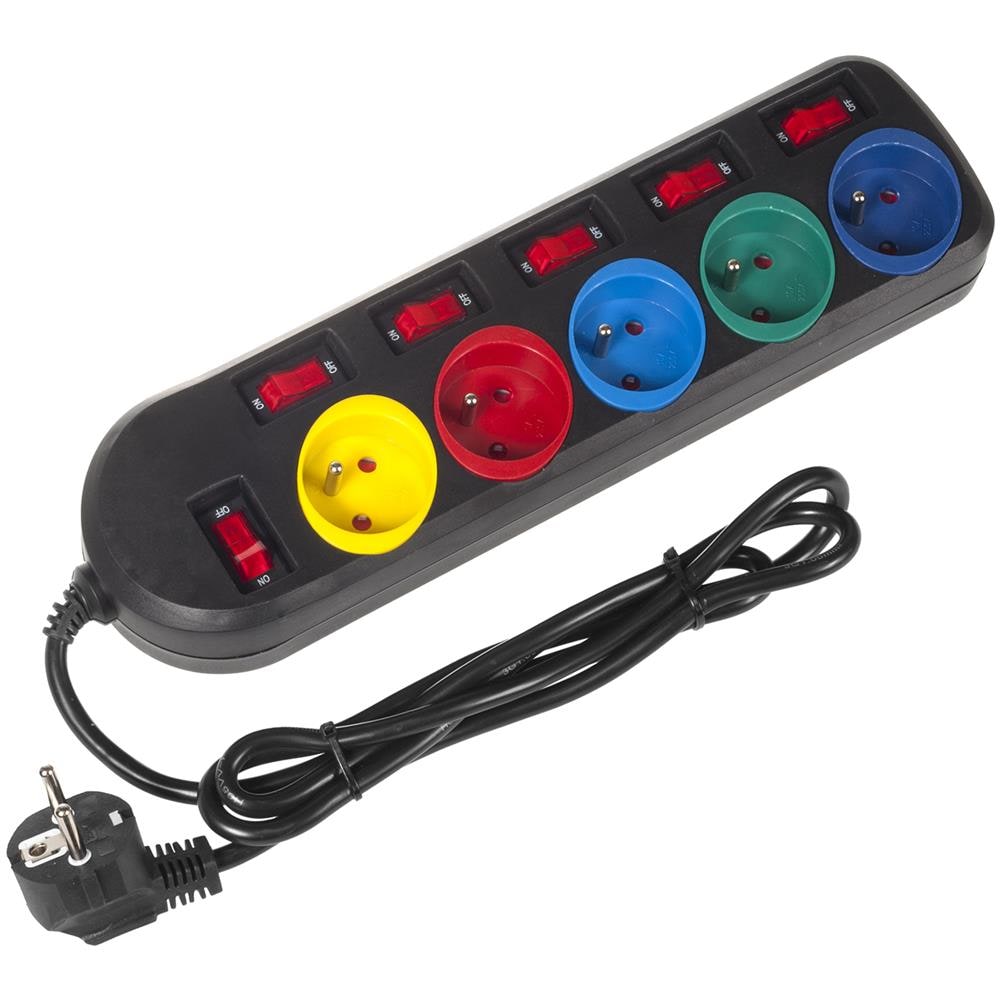 Prolunga Multipresa 5 Prese Con Interruttori Energy Mce204m 250vac - Foto 3