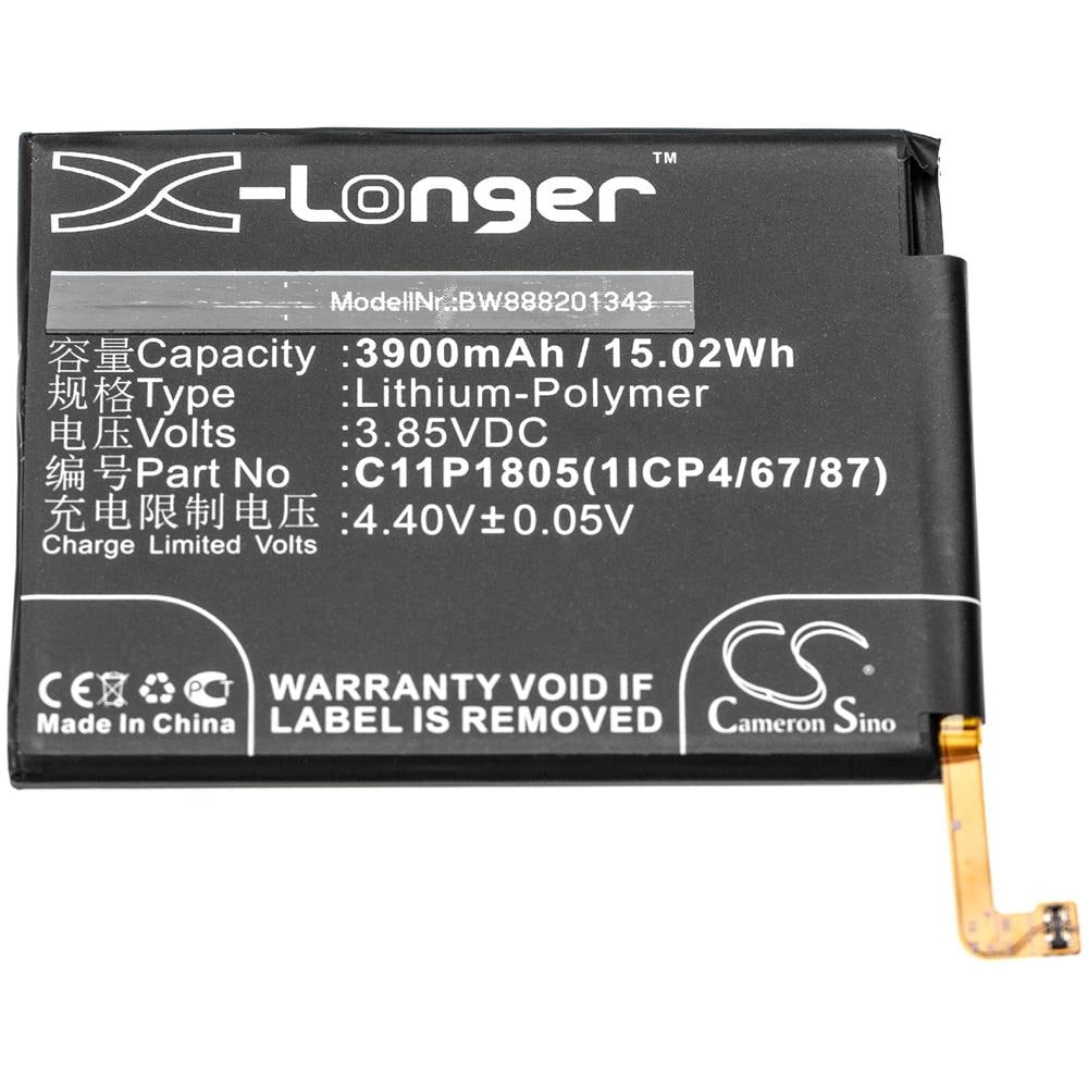 Batteria Sostituisce Asus C11p1805 (1icp4/67/87) Per Smartphone Cellulare Telefono Cellulari (3900mah, 3,85v, Li-poly)  - Foto 1