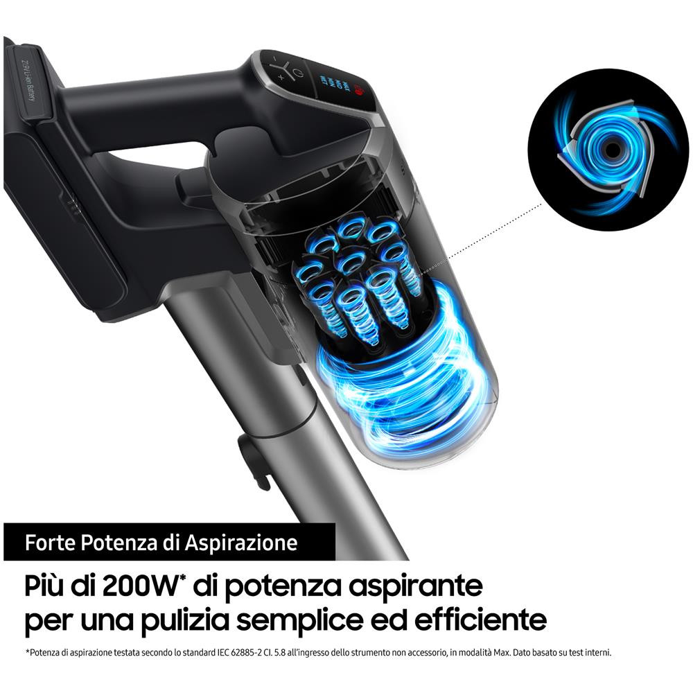 SAMSUNG - VS20R9048S3 Scopa Elettrica Jet 90 Premium Ricaricabile Senza  Sacco Colore Titanio - ePRICE