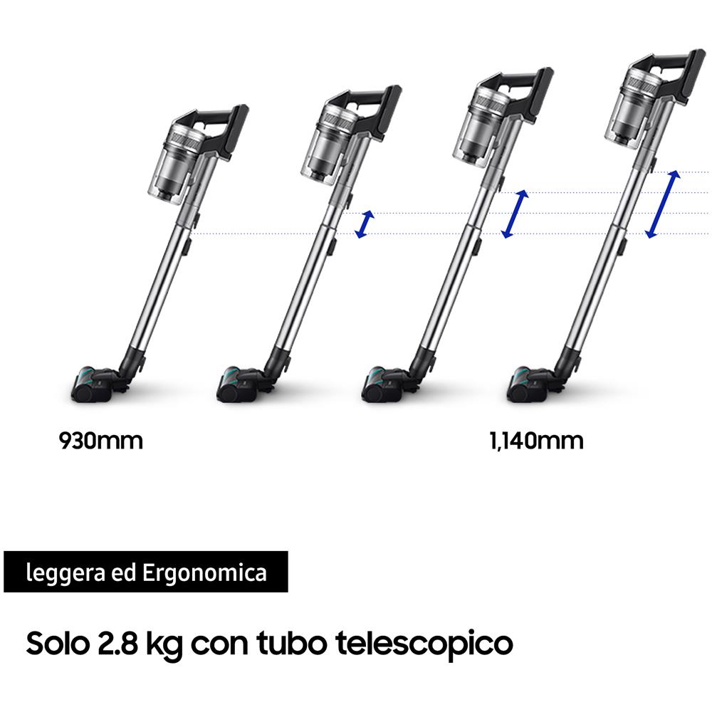 SAMSUNG - VS20R9048S3 Scopa Elettrica Jet 90 Premium Ricaricabile Senza  Sacco Colore Titanio - ePRICE