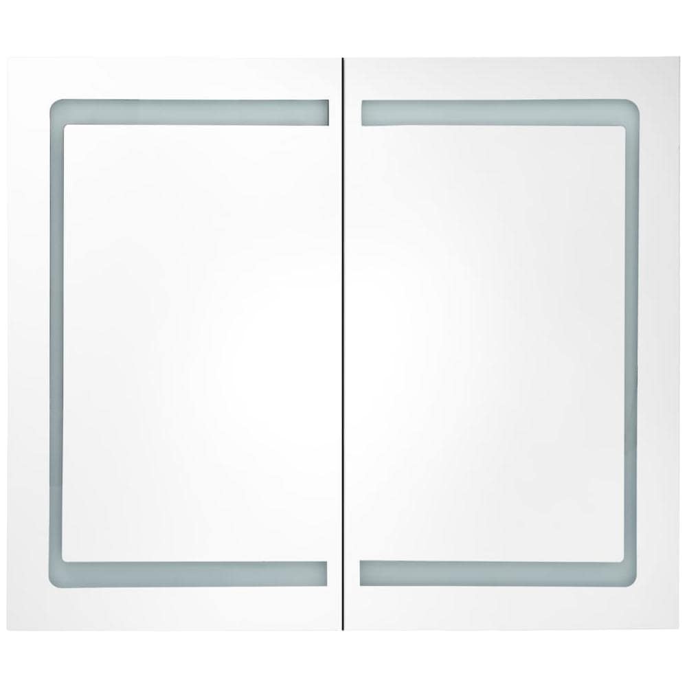 Armadietto Bagno con Specchio e LED 80x12,2x68 cm - Foto 2