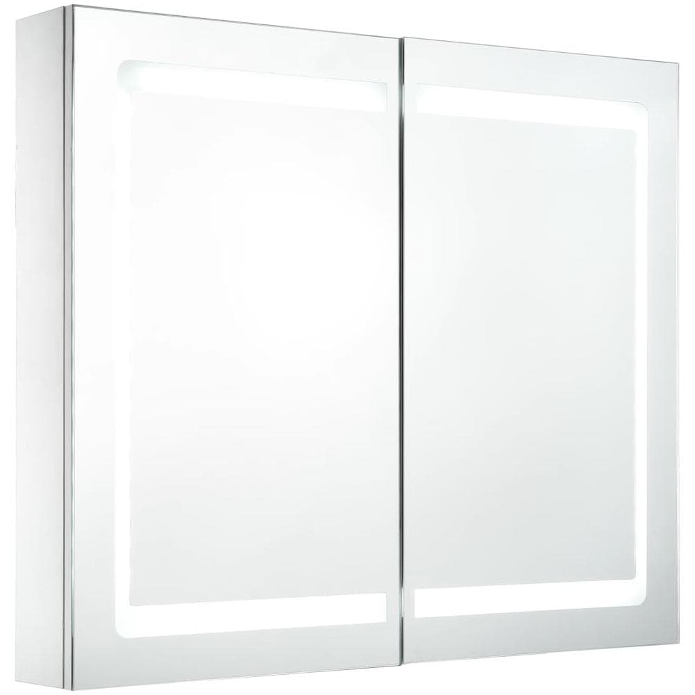 Armadietto Bagno con Specchio e LED 80x12,2x68 cm - Foto 1
