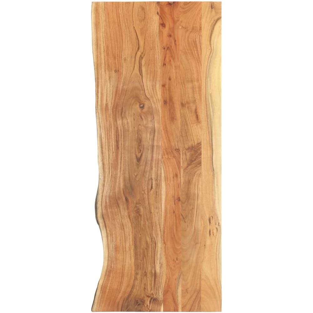 Piano Per Lavabo Bagno In Massello Di Acacia 140x55x3,8 Cm - Foto 1