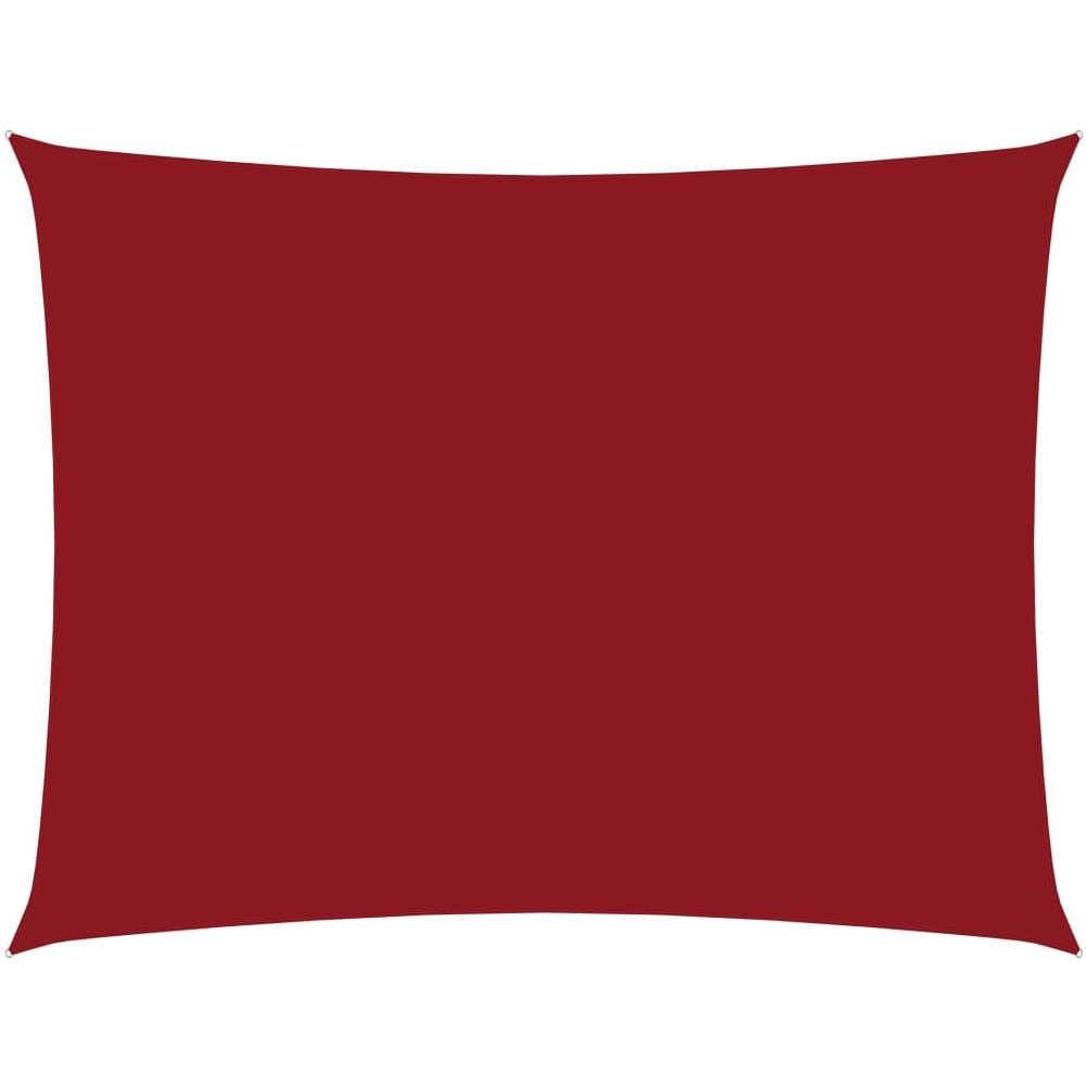Parasole a Vela Oxford Rettangolare 4x5 m Rosso - Foto 1