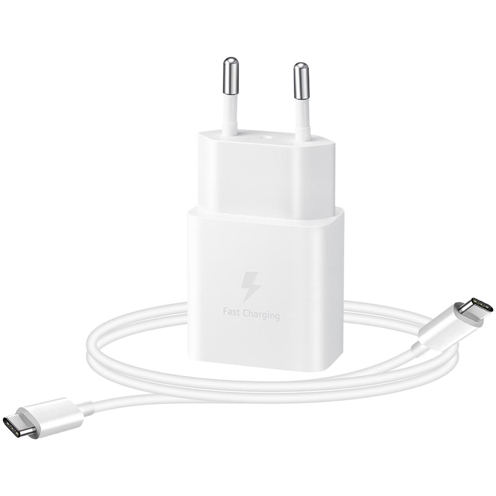 Caricatore per Cellulare Usb-c Power Delivery 15w E Cavo Usb-c Originali Samsung Colore Bianco - Foto 1