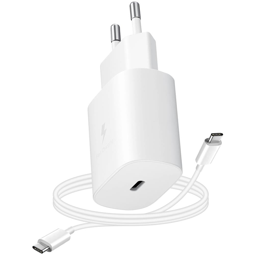 Caricatore per Cellulare Usb-c Power Delivery 15w E Cavo Usb-c Originali Samsung Colore Bianco - Foto 2