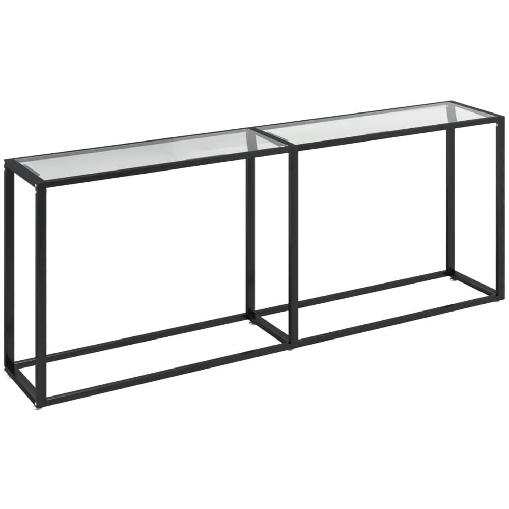 Tavolo Consolle Trasparente 200x35x75,5 Cm In Vetro Temperato - Foto 2