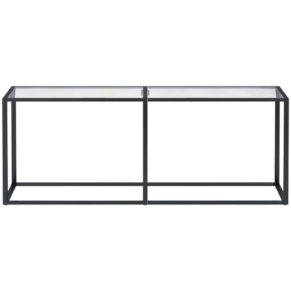 Tavolo Consolle Trasparente 200x35x75,5 Cm In Vetro Temperato - Foto 3