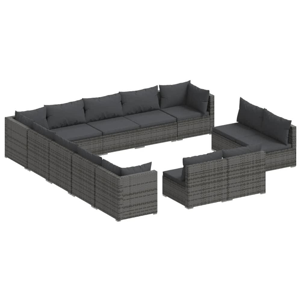 VIDAXL - Divano da Giardino 4 Posti con Cuscini Legno Impregnato Grigio - ePRICE