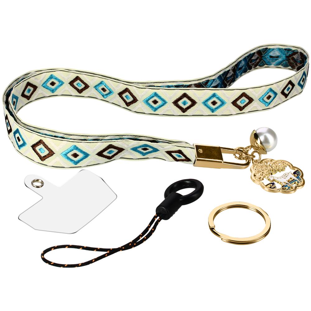 Collana Universale Per Smartphone, Nastro Di Cotone Colorato - Design Azteco - Foto 2