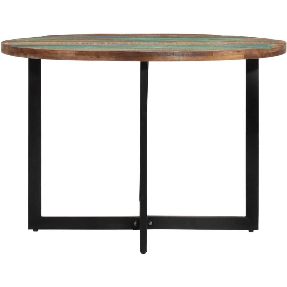 Tavolo Da Pranzo 110x75 Cm In Legno Massello Di Recupero - Foto 2
