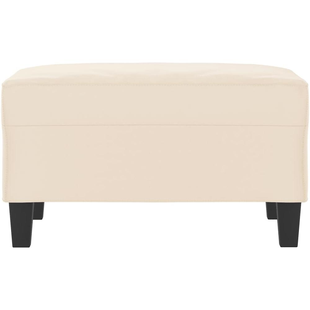 Poggiapiedi Beige 70x55x41 Cm In Tessuto Microfibra - Foto 9