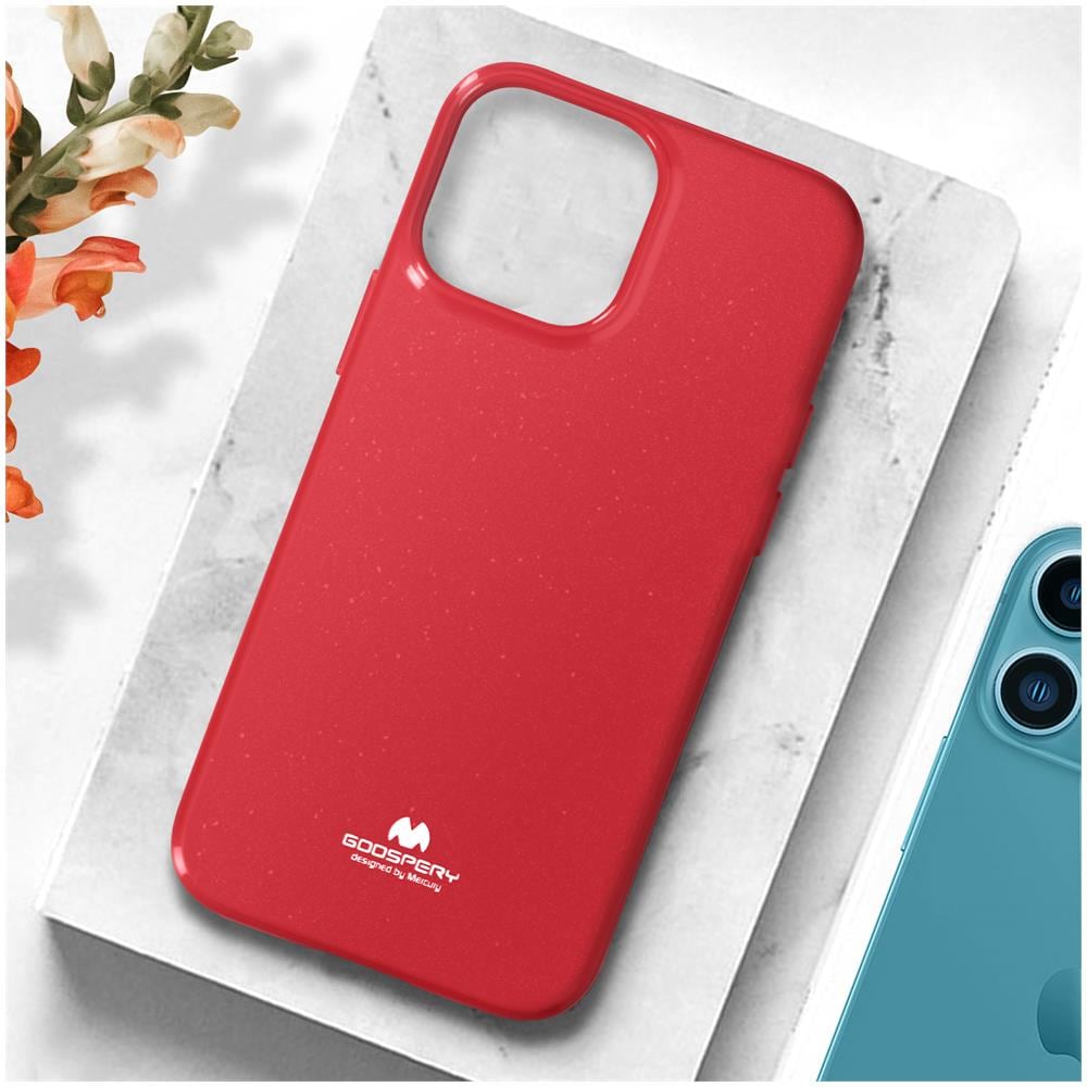 Cover Iphone 13 Pro Max Silicone Effetto Brillante Pearl Jelly Mercury Rossa - Foto 2