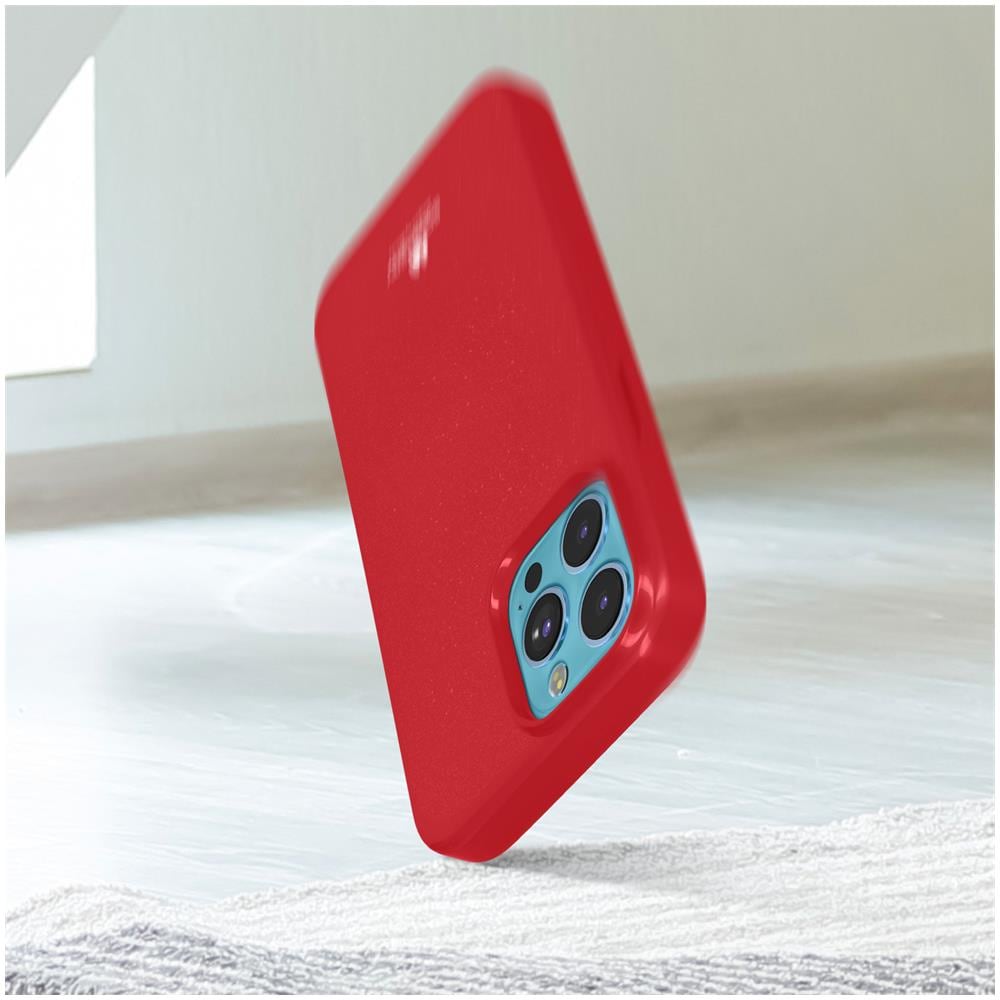 Cover Iphone 13 Pro Max Silicone Effetto Brillante Pearl Jelly Mercury Rossa - Foto 5