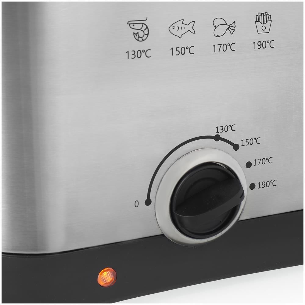 Friggitrice ad Aria 01.182612.01.001 Capacità 1.5 Litri 1000 Watt Colore Nero, Acciaio inossidabile - Foto 5