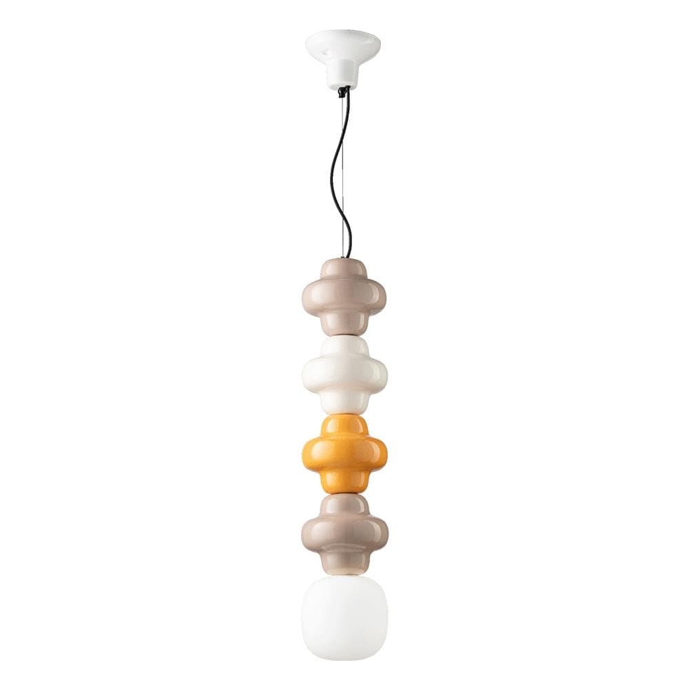 Sospensione Vintage Decò Copacabana 4 Moduli Ceramica Multicolor G-b-g E27 - Foto 1