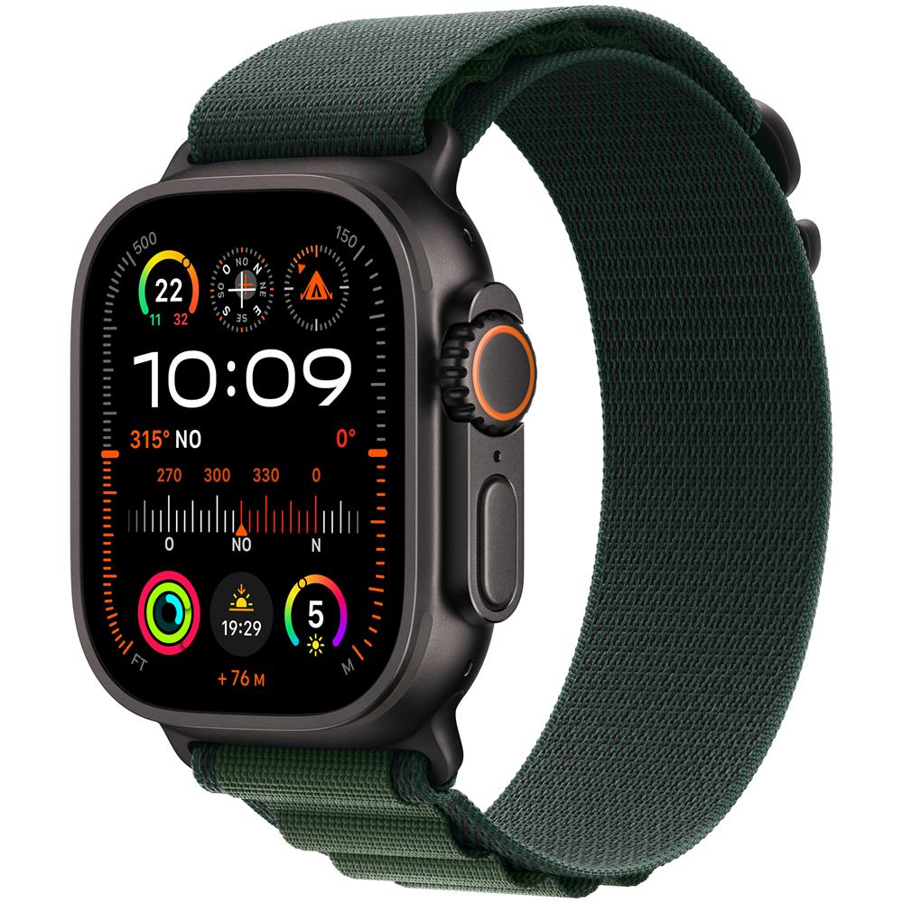 Watch Ultra 2 GPS + Cellular 49mm Cassa Titanio Nero con Dark Green Alpine Loop - Small - Foto 1