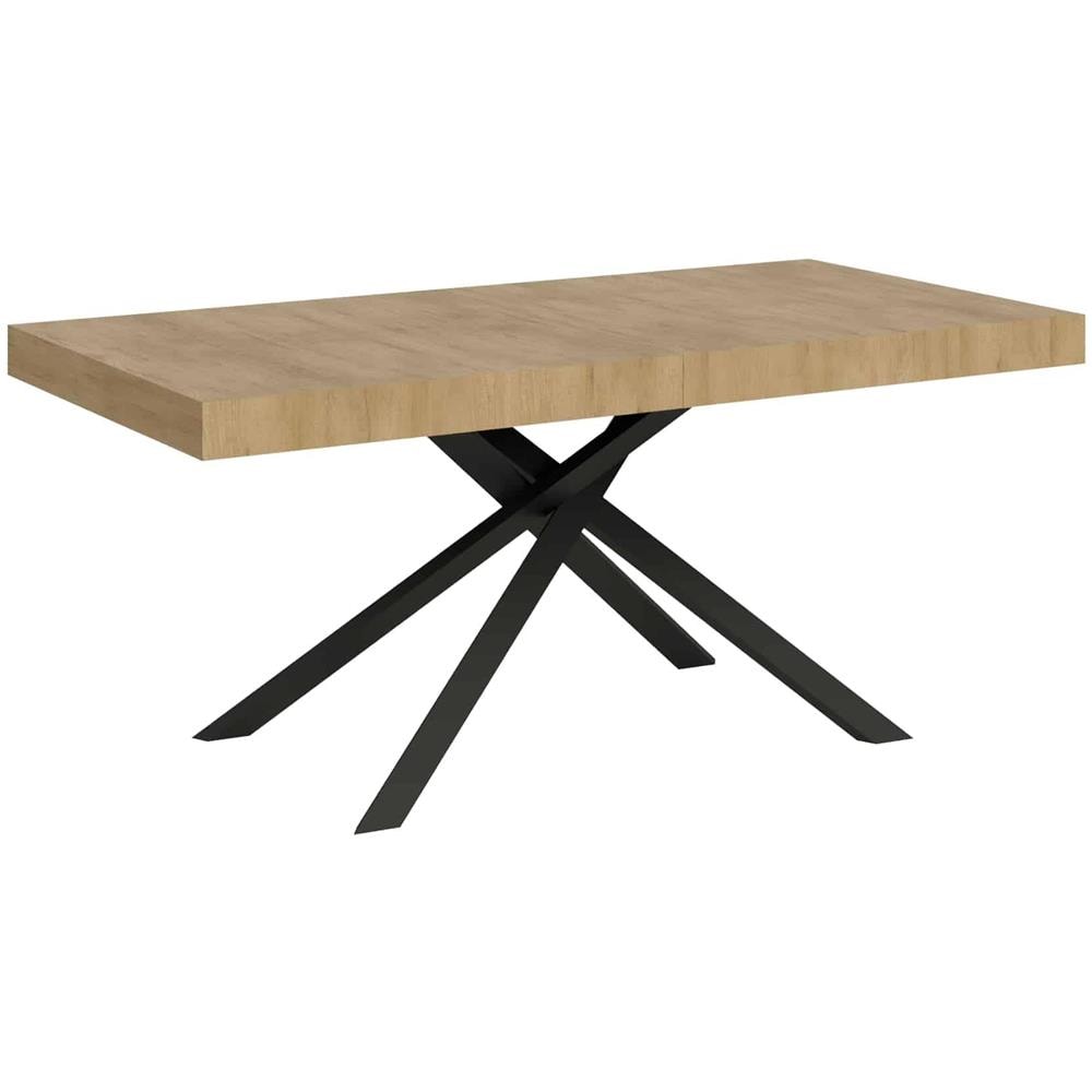 Tavolo allungabile 80x160/244 cm Karida quercia natura gambe antracite - Foto 1