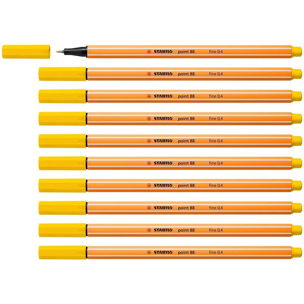 point 88 - Fineliner - Confezione da 10 - Giallo Limone - Foto 1