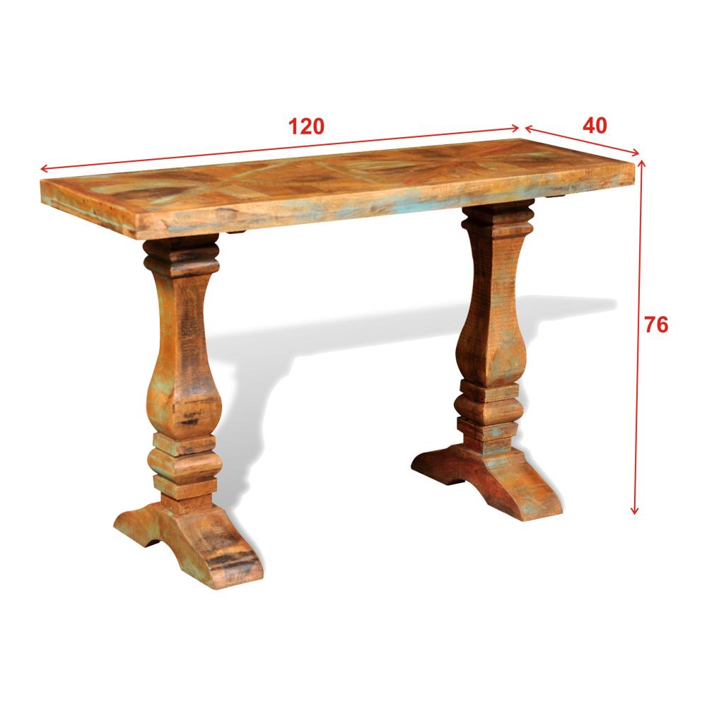 Tavolo Consolle In Legno Anticato Massello - Foto 10