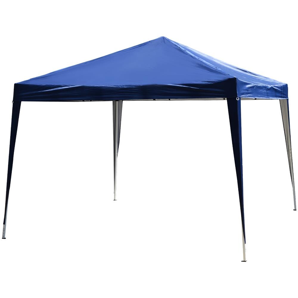 Gazebo Struttura In Acciaio Pieghevole Rivestimento Tessuto Oxford Blu 3x3m - Foto 1