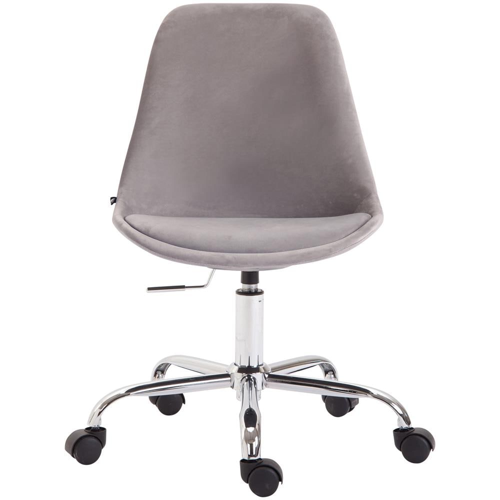 Sedia Ufficio Tulip Toulouse in Velluto I Sedia Scrivania Girevole E Regolabile I Sedia Studio in Metallo, Carico Max 136 kg Grigio - Foto 2