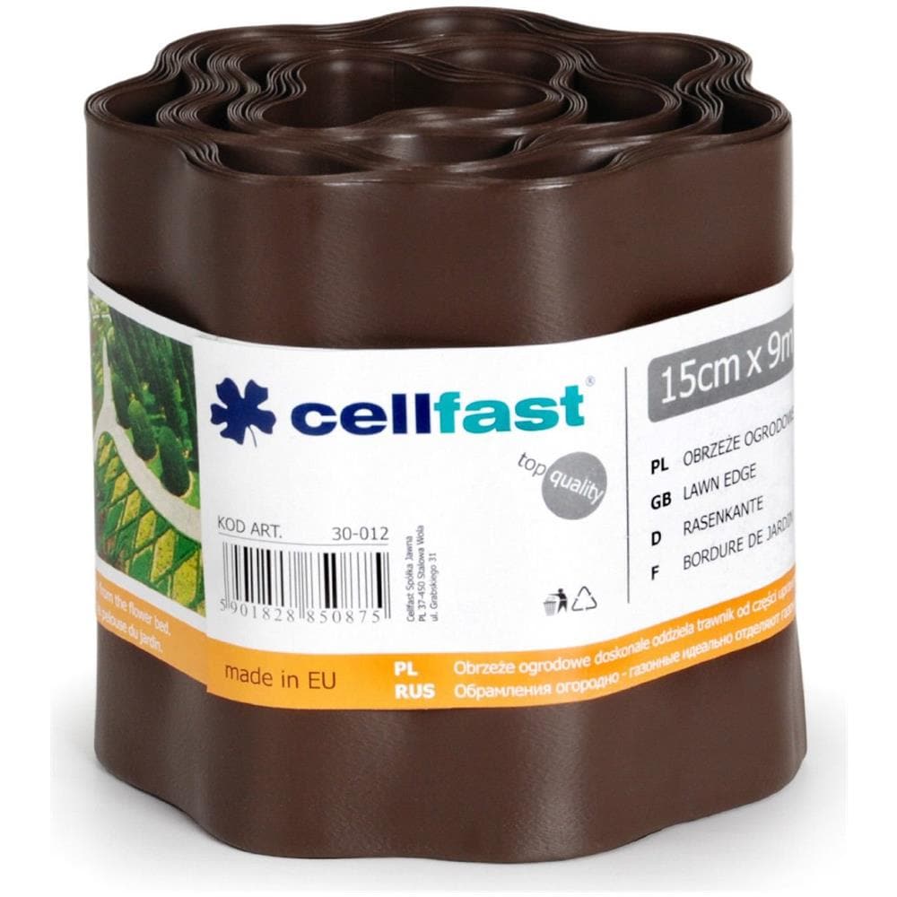 Flessibile Giardino Prato Erba Bordo 9m X 150 Millimetri Marrone Edger Muro Di Confine Bordo - Foto 1