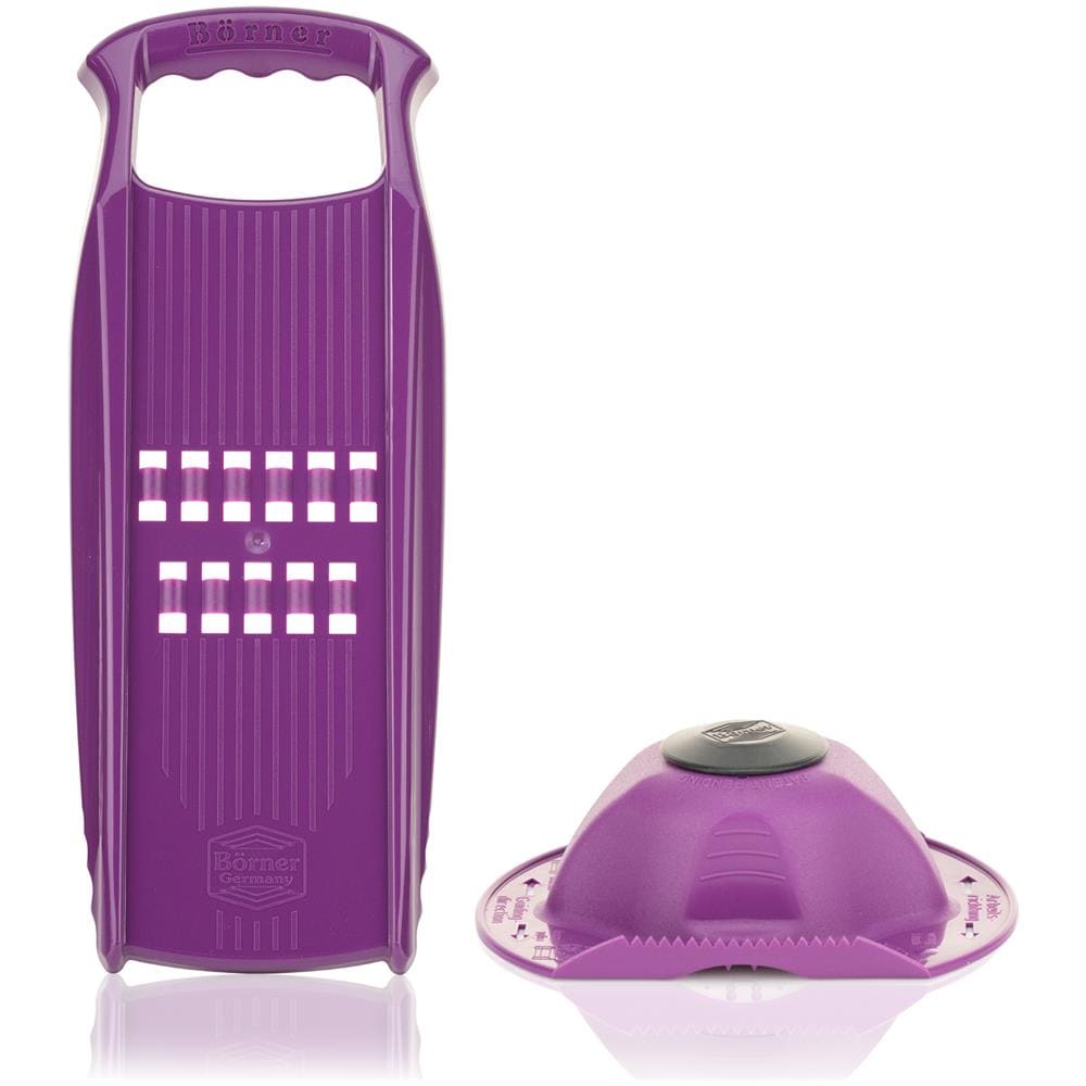 R? sti Powerline Grattugia Swiss R? sti Affettatrice di verdure Grattugia per verdure Helper di cucina Affettatrice di patate con portafrutta | viola - Foto 1