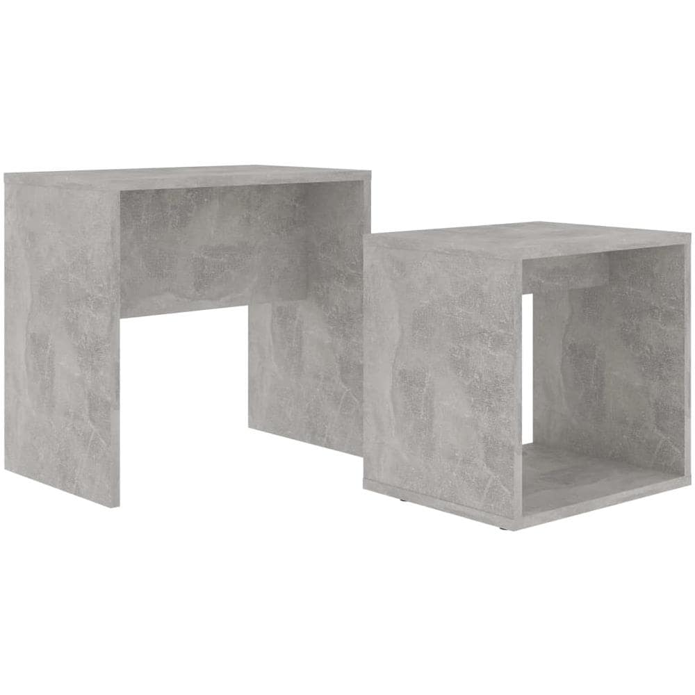 Set Tavolini da Salotto Grigio Cemento 48x30x45 cm Multistrato - Foto 2