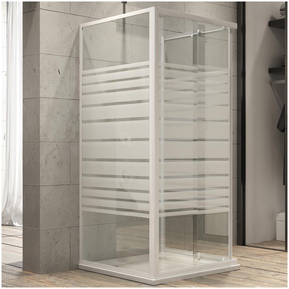 Box Cabina Doccia Angolare Corner Due Ante Scorrevoli Cristallo Temprato - Foto 1