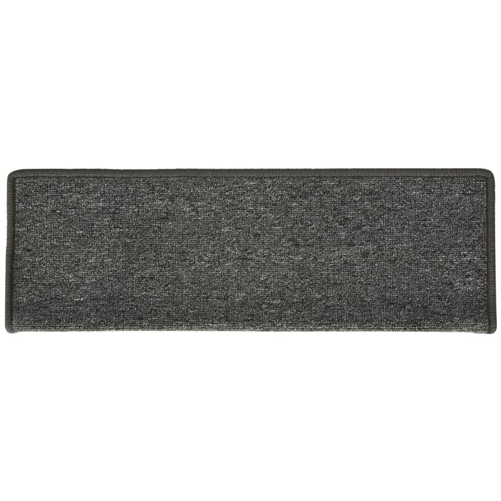 Tappetini per Scale in Moquette 15 pz 65x21x4 cm Grigi e Neri - Foto 2