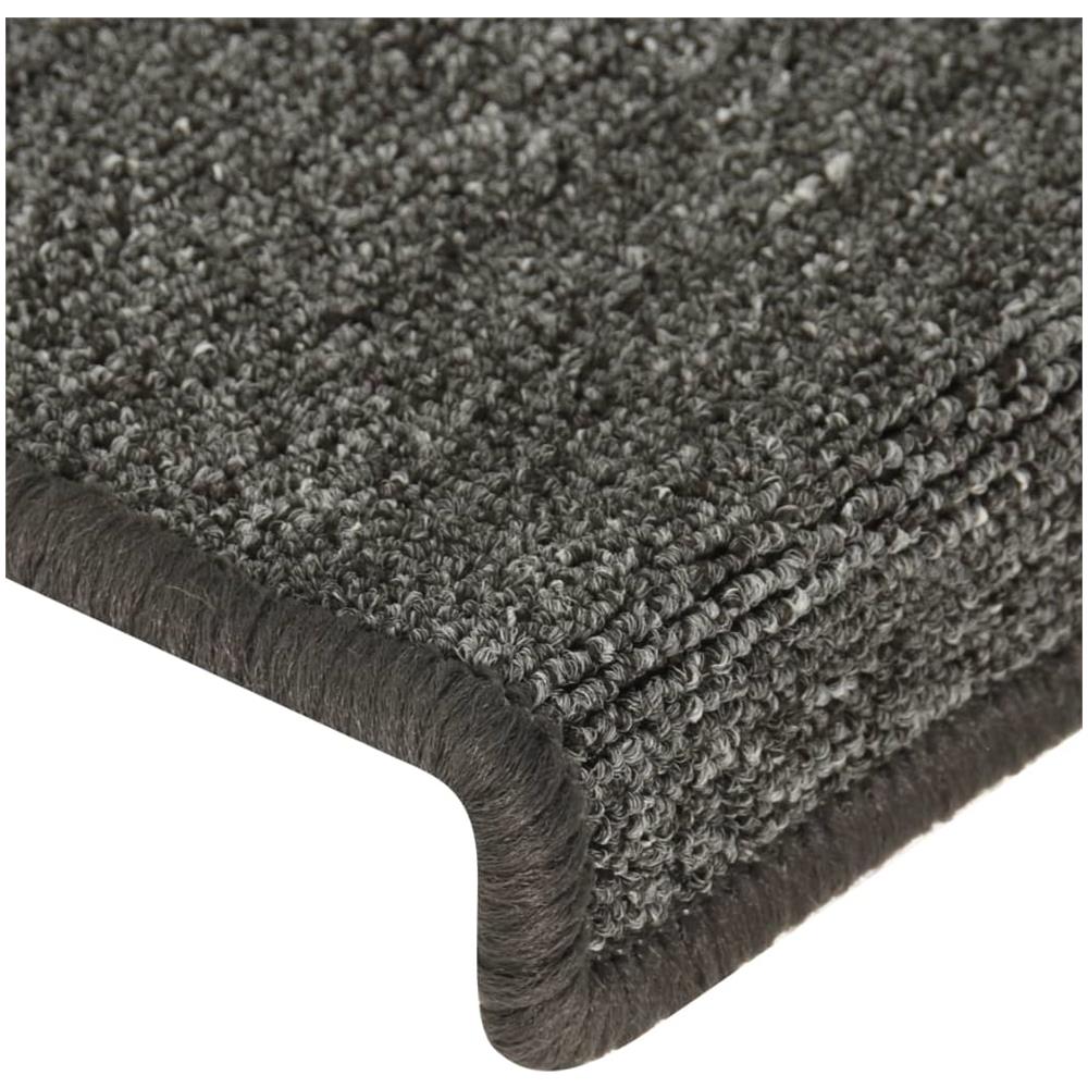 Tappetini per Scale in Moquette 15 pz 65x21x4 cm Grigi e Neri - Foto 5