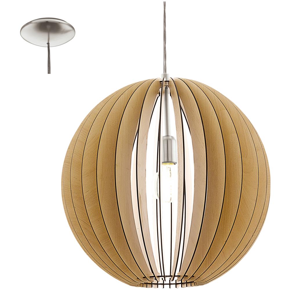 COSSANO Interno E27 Argento, Legno illuminazione da soffitto - Foto 1