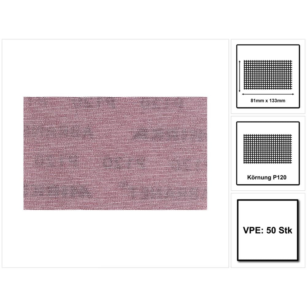 Abranet Disco Abrasivo Grip 81x133mm / P120 - 50 Pezzi (5417805012)  - Foto 1