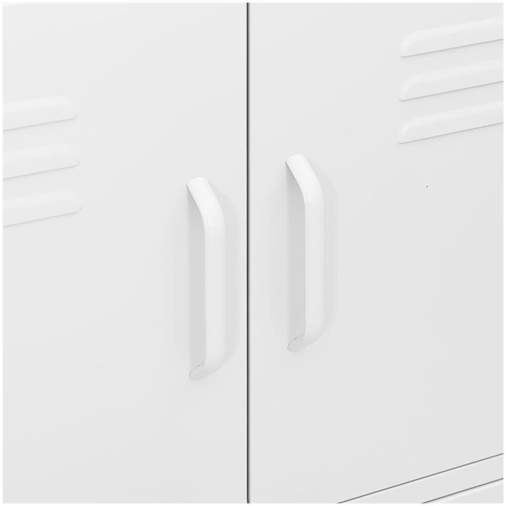 Armadietto Bianco 80x35x101,5 Cm In Acciaio - Foto 3
