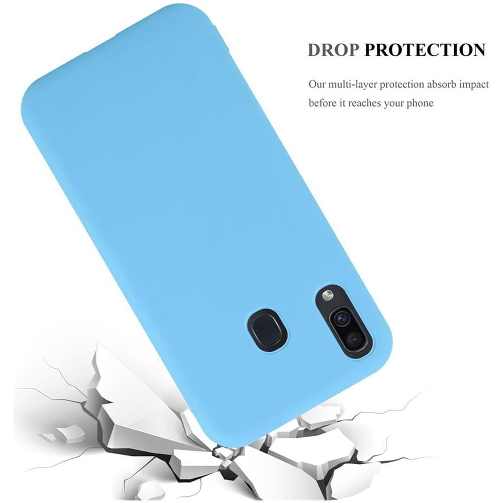 Custodia Compatibile Con Samsung Galaxy A30 In Candy Blu - Coperchio Protettivo In Silicone Tpu Flessibile - Foto 8