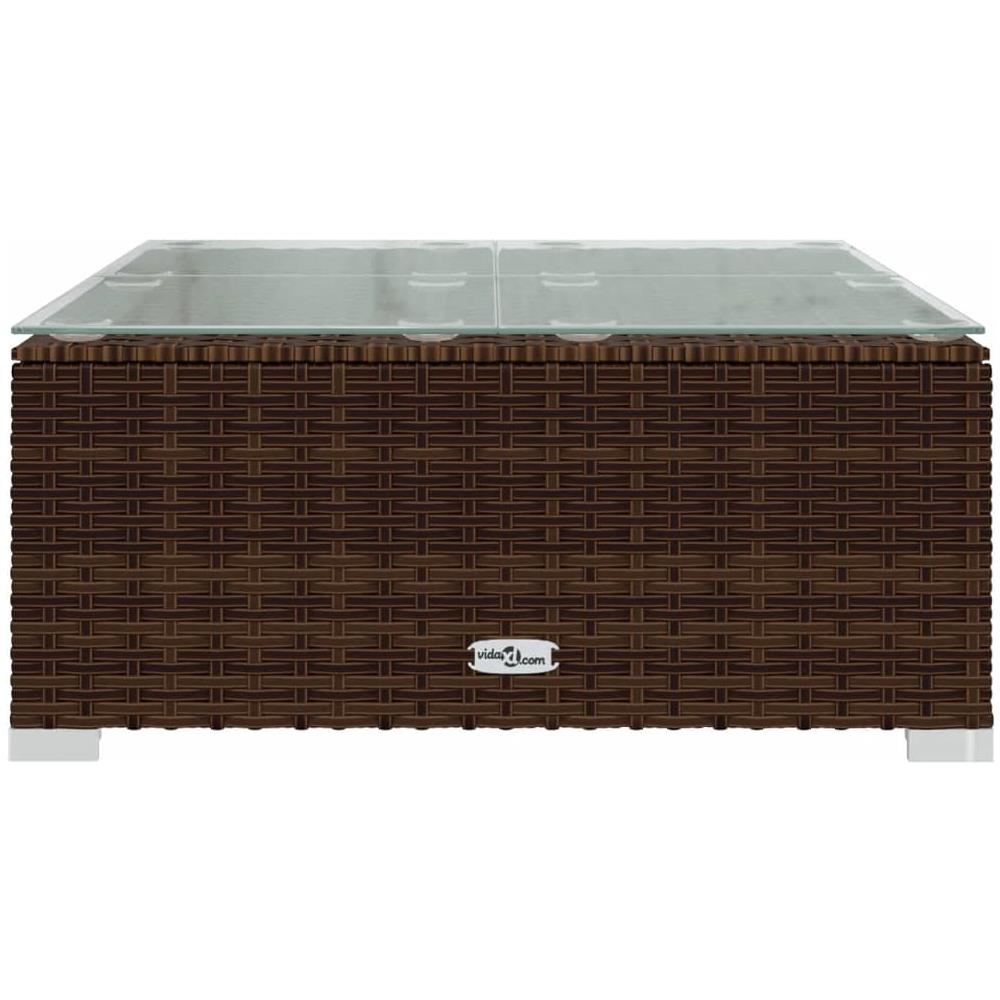 Set Divani Da Giardino 11 Pz Con Cuscini In Polyrattan Marrone - Foto 9