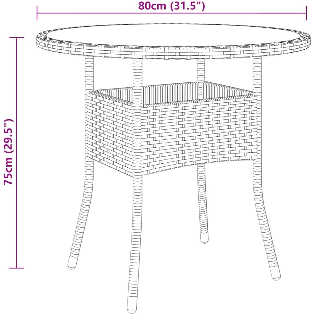 Set Mobili Da Pranzo Per Giardino 5 Pz In Polyrattan Beige - Foto 7