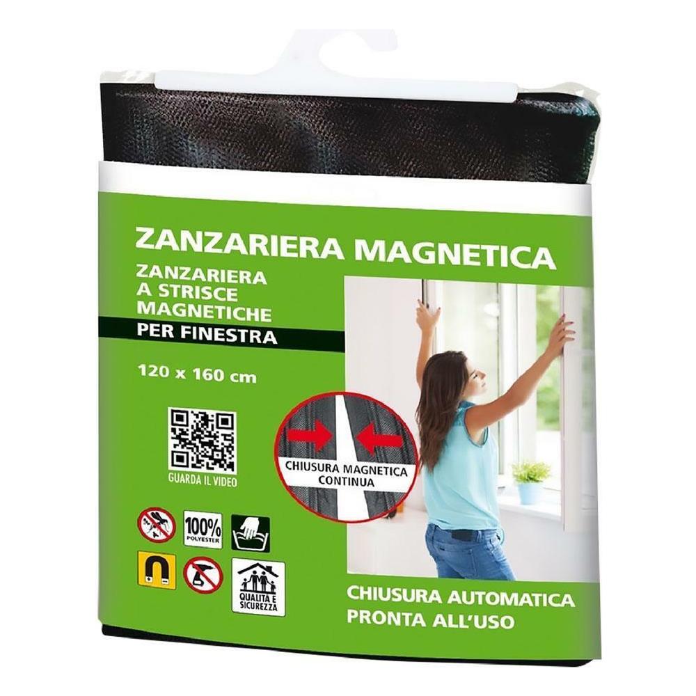 Zanzariera In Poliestere Con Magneti Per Finestra Cm 120 X 160 - Col. Nero Irs - Foto 1
