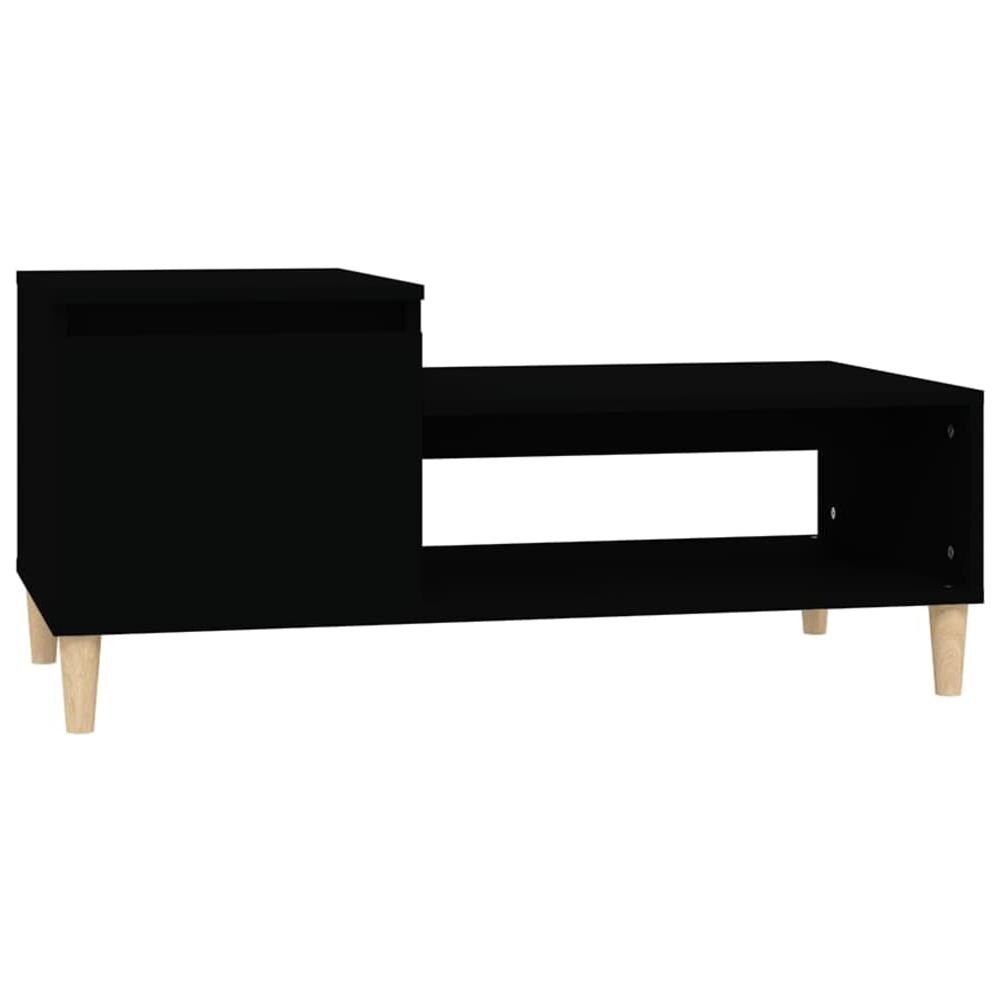 Tavolino Da Salotto Nero 100x50x45 Cm In Legno Multistrato - Foto 2