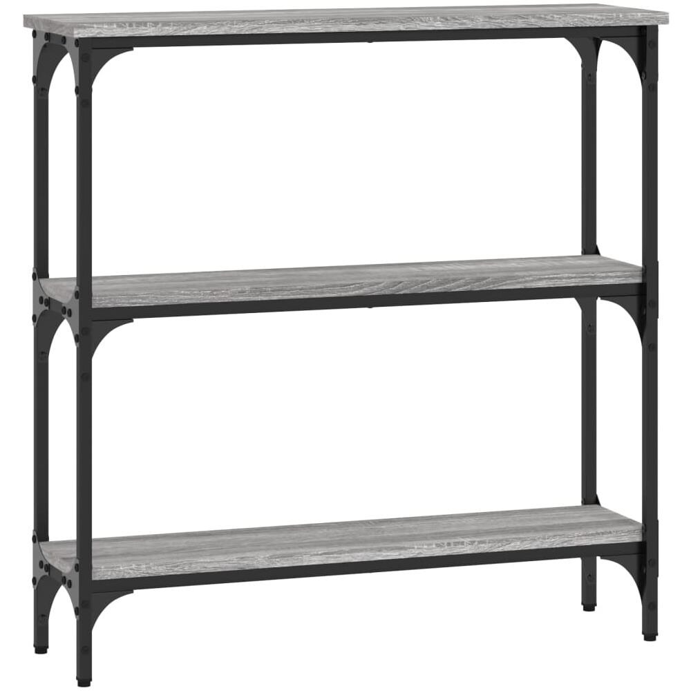 Tavolino Consolle Grigio Sonoma 75x22,5x75 Cm Legno Multistrato - Foto 2