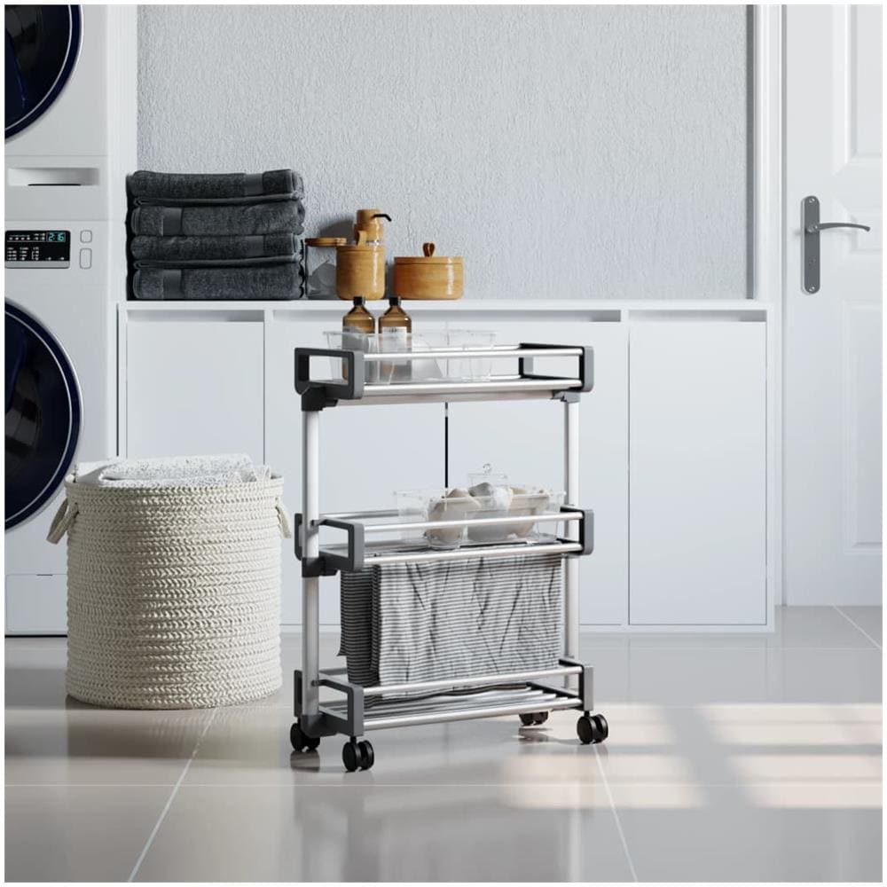 Carrello Portaoggetti 59x20x75 Cm In Alluminio - Foto 1