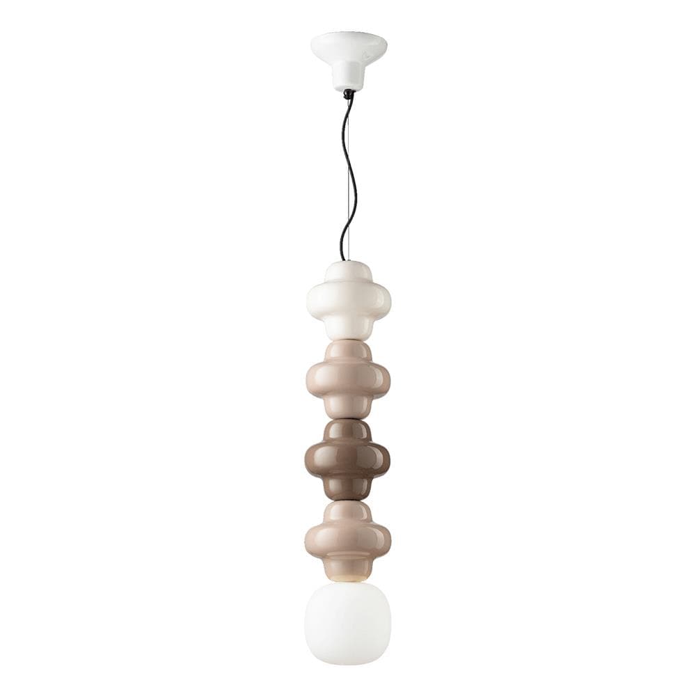 Sospensione Vintage Decò Copacabana 4 Moduli Ceramica Multicolor B-g-a E27 - Foto 1