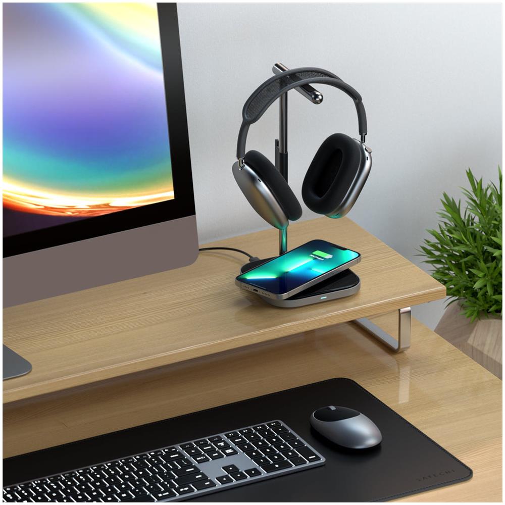 SV0155319010 Caricabatterie per dispositivi mobili Cuffie, Auricolare, Smartphone Nero, Grigio USB Carica wireless Interno - Foto 6