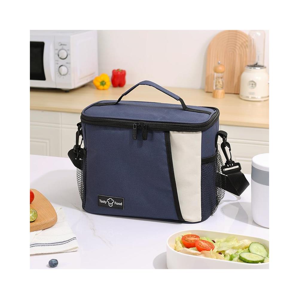 Borsa Da Pranzo Portatile Isolata Per Picnic Navyblue - Foto 2