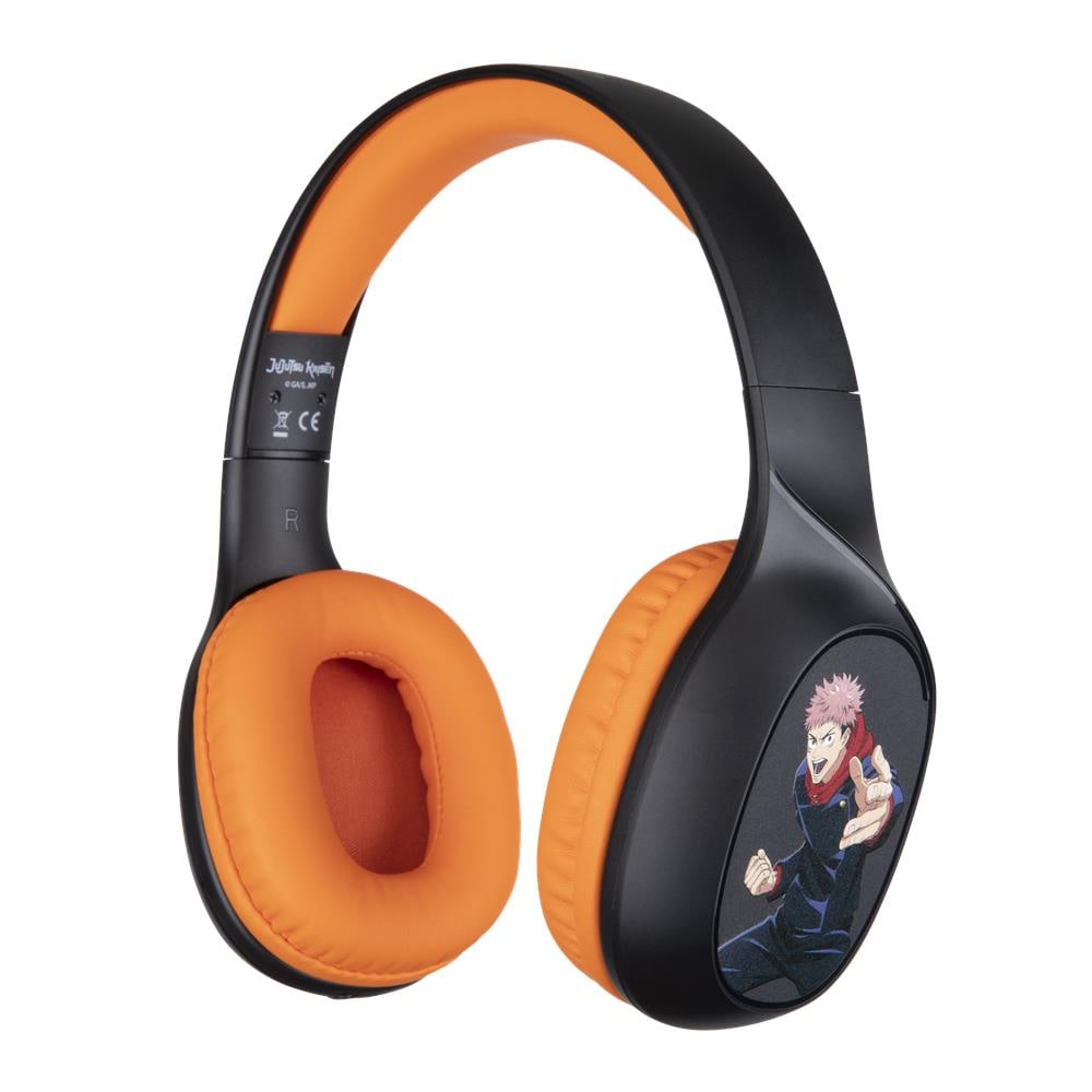 KX JUJUTSU BT HEADPHONES Auricolare Con cavo e senza cavo A Padiglione Gaming Bluetooth Nero, Arancione - Foto 1